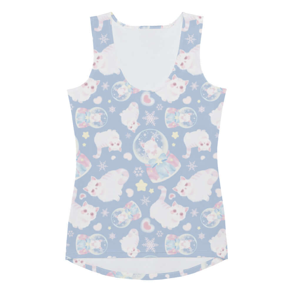 Cute and tough, the Snow Kitten Tank Top adds a playful touch to workouts with its adorable design. Perfect fit!