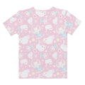 Soft and stylish Snow Kitten T-shirt, perfect for lounging or gym wear, featuring an adorable kitten print.