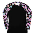 Stylish Space Rash Guard featuring a vibrant space design, perfect for sun protection during active sports.
