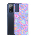 Protect your phone in style with the vibrant Space Samsung® Clear Case featuring a fun space print design.
