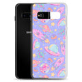 Protect your phone in style with the Space Samsung® Clear Case featuring a vibrant space print design.