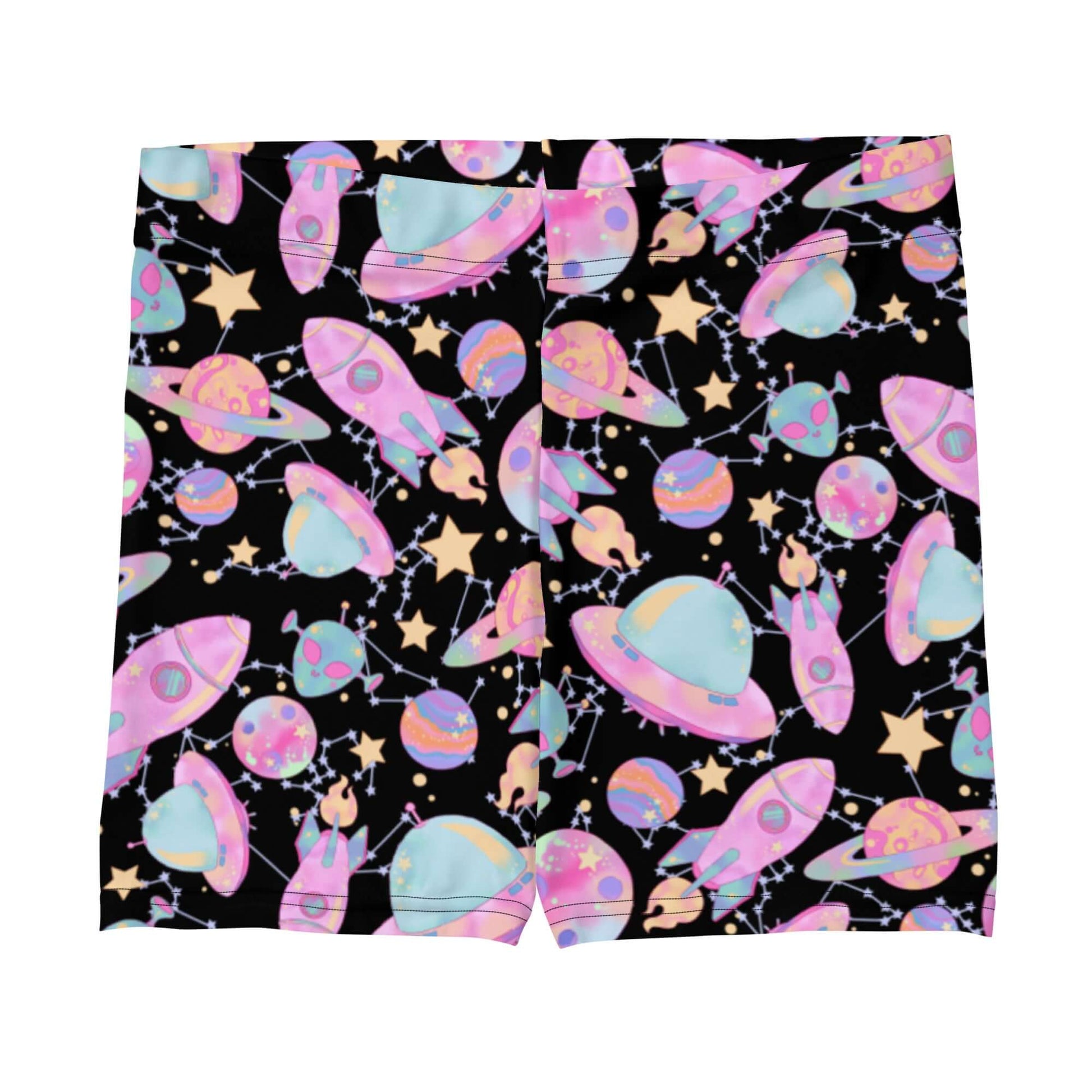 Colorful Space Shorts featuring planets and rockets for a stylish, comfortable look from your favorite store.
