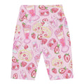 Flattering Strawberry Biker Shorts in pink with fun fruit prints, perfect for comfort and style this season.