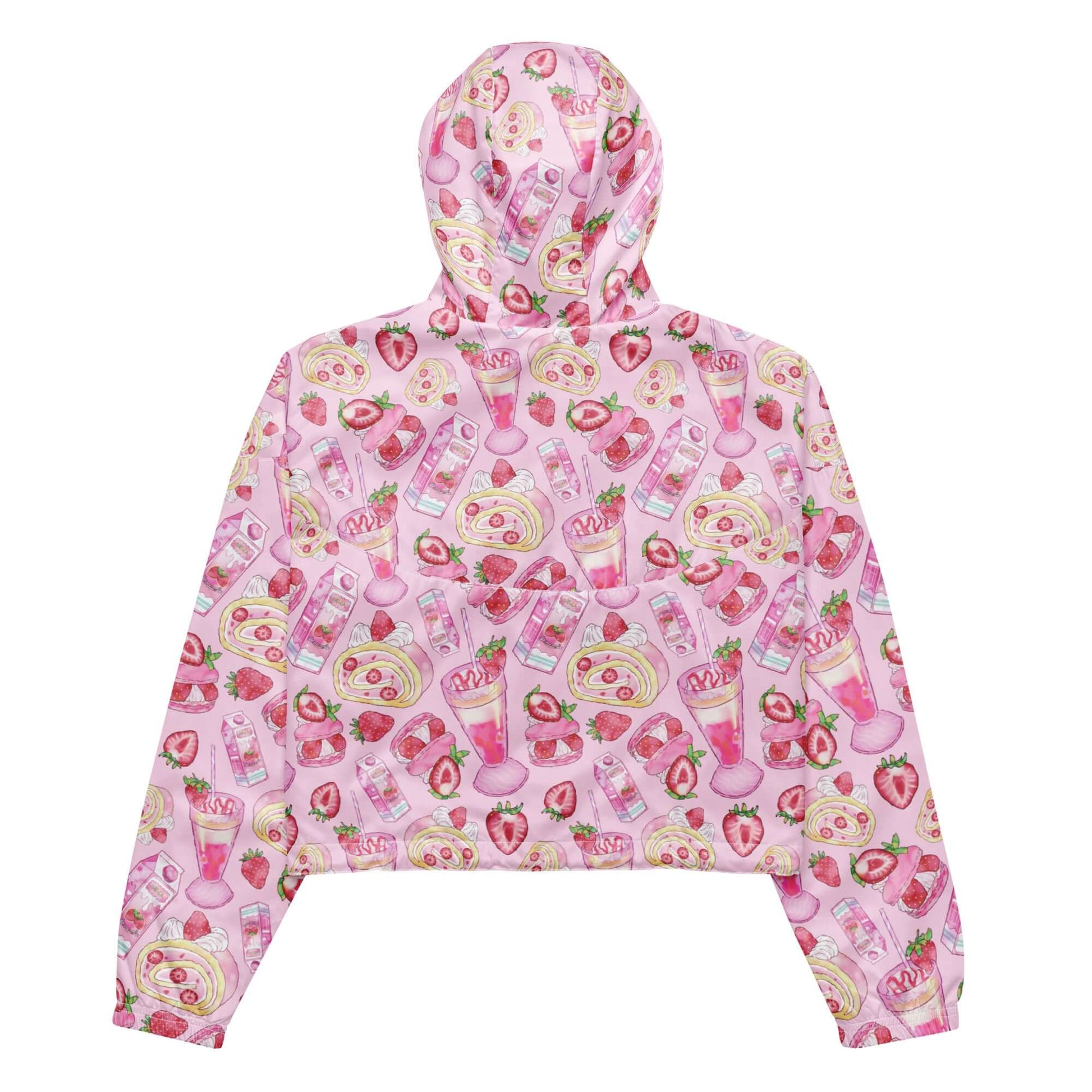 Stay stylish with the Strawberry cropped windbreaker, featuring a fun, vibrant design perfect for any occasion.