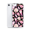 Colorful Strawberry iPhone® Clear Case showcasing dessert patterns, perfect for style and protection.