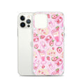 Protect your phone with the Strawberry iPhone® Clear Case featuring a charming dessert pattern in pink.