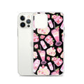 Stylish Strawberry iPhone® Clear Case featuring dessert motifs, perfect for protecting your phone in style.