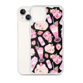 Stylish Strawberry iPhone® Clear Case featuring a vibrant fruit pattern, perfect for dessert lovers.