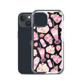 Sleek Strawberry iPhone® Clear Case featuring a fun dessert pattern, perfect for protecting your phone stylishly.