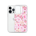 Colorful Strawberry iPhone® Clear Case showcasing a fun dessert pattern, perfect for style and protection.