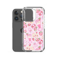 Showcasing the Strawberry iPhone® Clear Case with a fun dessert design, perfect for stylish protection.