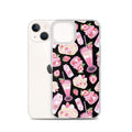 Colorful Strawberry iPhone® Clear Case featuring a dessert pattern, perfect for protecting your phone in style.