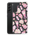 Stylish Strawberry Samsung® Clear Case featuring a dessert pattern, perfect for protecting your phone with flair.