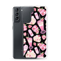 Stylish Strawberry Samsung® Clear Case showcases fun dessert designs, perfect for protecting your phone in style.