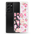 Stylish Strawberry Samsung® Clear Case showcases dessert designs while protecting your phone from daily wear.