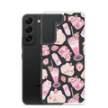 Stylish Strawberry Samsung® Clear Case featuring a dessert pattern, perfect for protecting your phone with flair.