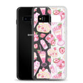 Colorful Strawberry Samsung® Clear Case features dessert patterns, protecting your phone in style. Perfect for dessert lovers!