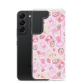 Colorful Strawberry Samsung® Clear Case featuring delightful dessert designs, perfect for style and protection.