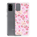 Colorful Strawberry Samsung® Clear Case featuring a dessert pattern, perfect for style and protection.