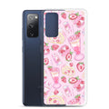 Protect your phone stylishly with the Strawberry Samsung® Clear Case featuring a vibrant dessert design.