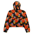 Colorful Sugar Skull cropped windbreaker showcasing vibrant designs, perfect for stylish outdoor adventures.