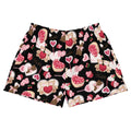 Sugar Sweetheart Athletic Short Shorts feature a playful design with sweet treats and fuzzy bears for ultimate comfort.