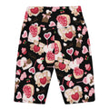 High-waisted Sugar Sweetheart Biker Shorts featuring cute treats and bears, perfect for lounging or active wear.