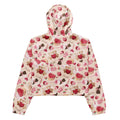 Stylish Sugar Sweetheart cropped windbreaker features a fun print, perfect for adventures while keeping you dry.