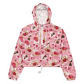 Stay stylish and dry with the Sugar Sweetheart cropped windbreaker, perfect for any adventure in vibrant pink.
