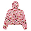 Lightweight and waterproof, the Sugar Sweetheart cropped windbreaker features a fun pattern for stylish adventures.