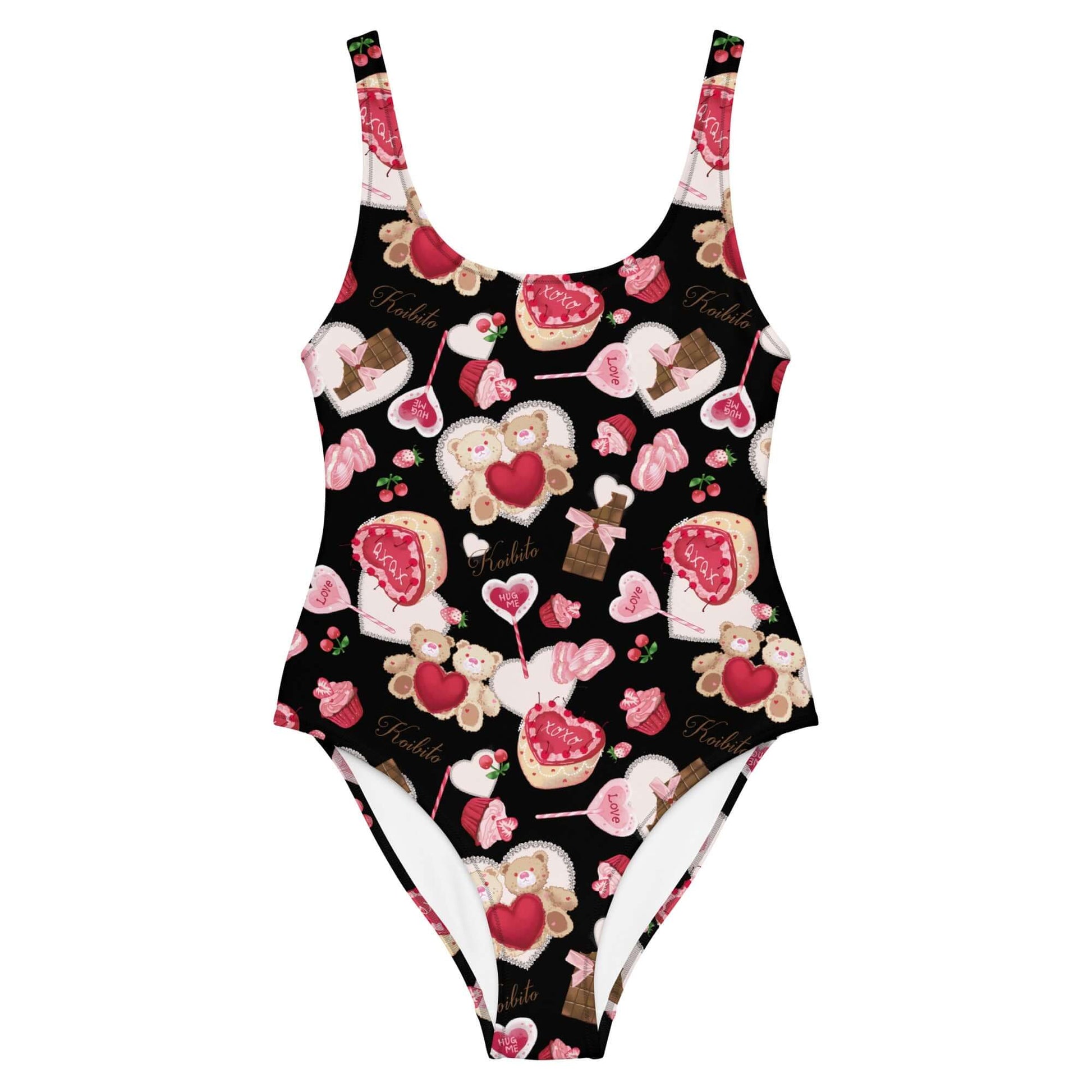 Sugar Sweetheart One-Piece Swimsuit features a playful design, perfect for flattering all figures this Valentine's Day.