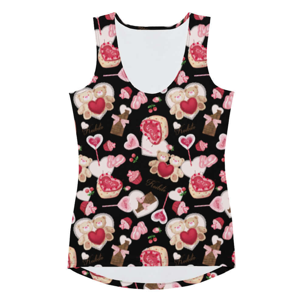 Adorable Sugar Sweetheart Tank Top featuring a sweet design, perfect for showcasing your charming style year-round.