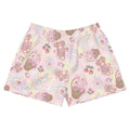 Sweet Teddy Athletic Short Shorts feature a cute bear print, perfect for workouts with comfort and mobility in mind.