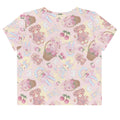 Sweet Teddy Crop Top features a playful teddy bear print, perfect for showcasing your feminine style effortlessly.