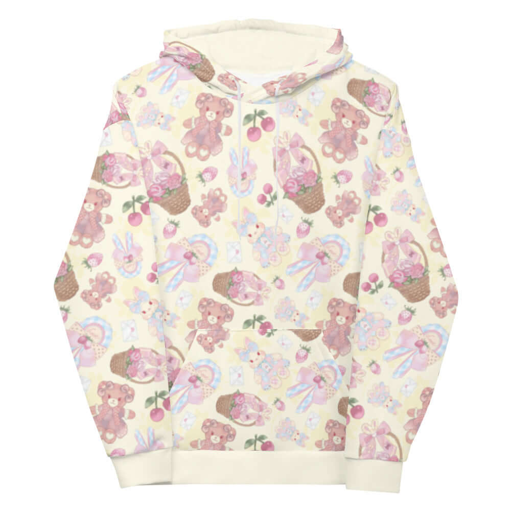 Colorful Sweet Teddy Hoodie featuring adorable bear designs, perfect for showcasing your playful feminine side.