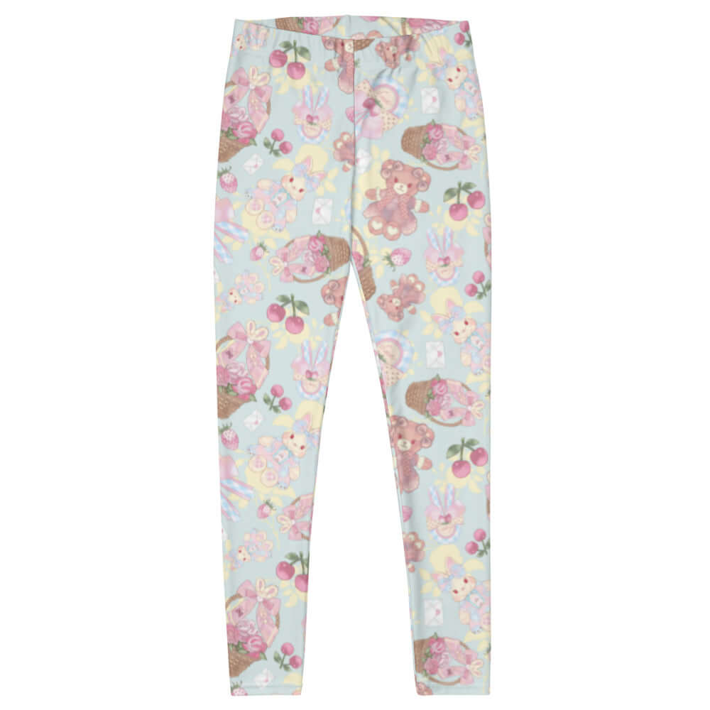 Sweet Teddy Leggings feature a playful print, perfect for workouts or casual wear, showcasing comfort and style.