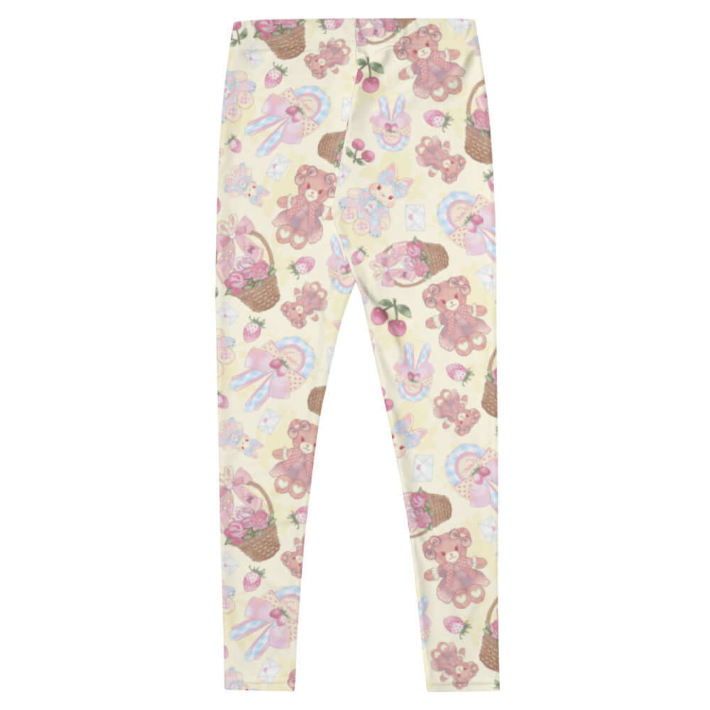 Sweet Teddy Leggings feature a cute teddy bear print, perfect for showing off your style at the gym or casual outings.