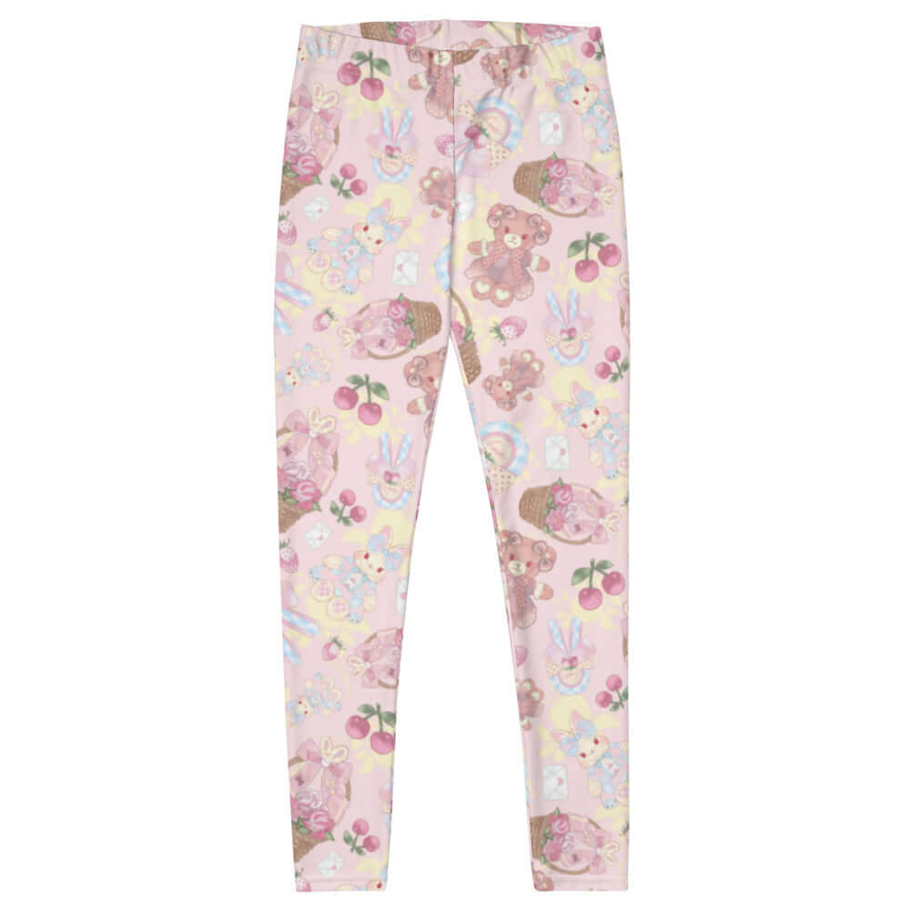 Colorful Sweet Teddy Leggings featuring an adorable print, perfect for workouts or casual wear. Soft, stretchy fabric!