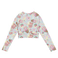 Sweet Teddy Long-sleeved Crop Top features a playful design, eco-friendly fabric, and a comfortable fit for casual wear.