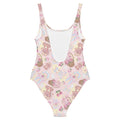 Colorful Sweet Teddy One-Piece Swimsuit featuring adorable bear prints, perfect for beach days and maximum comfort.
