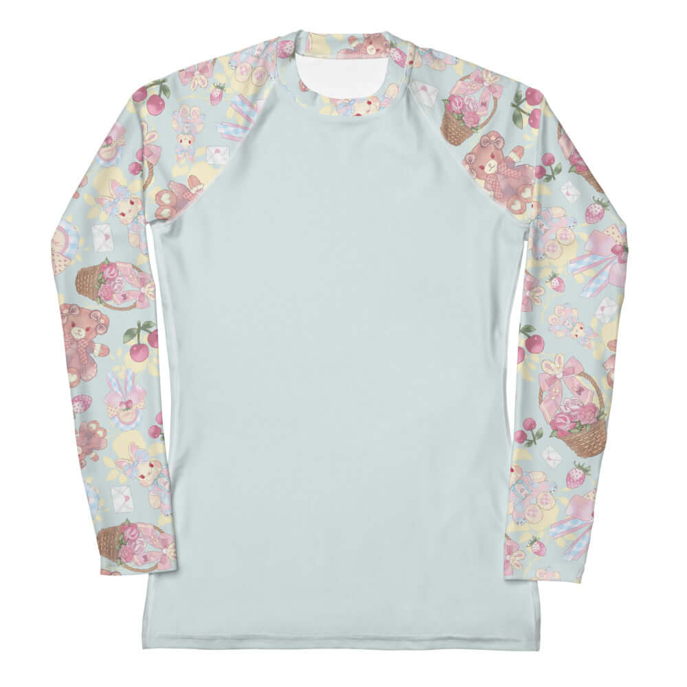 Sweet Teddy Rash Guard features a colorful design, perfect for sun protection and active wear from the latest collection.