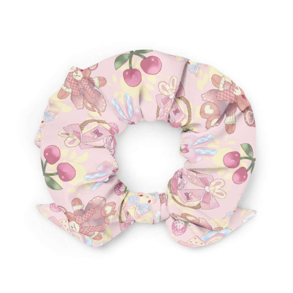 Pastel-colored Sweet Teddy Scrunchie adds a stylish touch to any outfit, perfect for everyday wear.