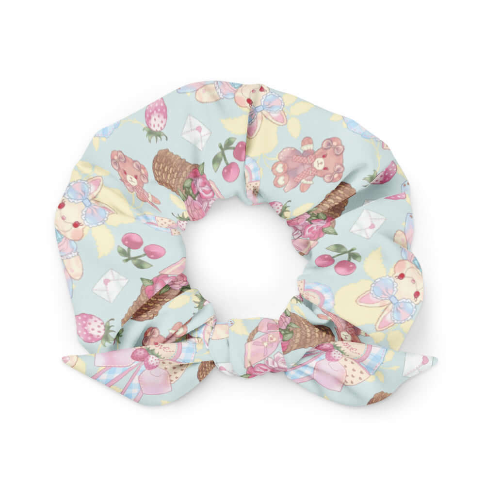 Pastel-colored Sweet Teddy Scrunchie adds a cute touch to any outfit, perfect for daily wear. Get yours today!