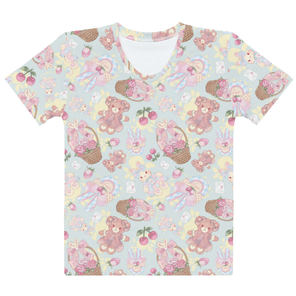 Sweet Teddy T-shirt featuring an adorable teddy bear print, perfect for comfort and style during workouts.
