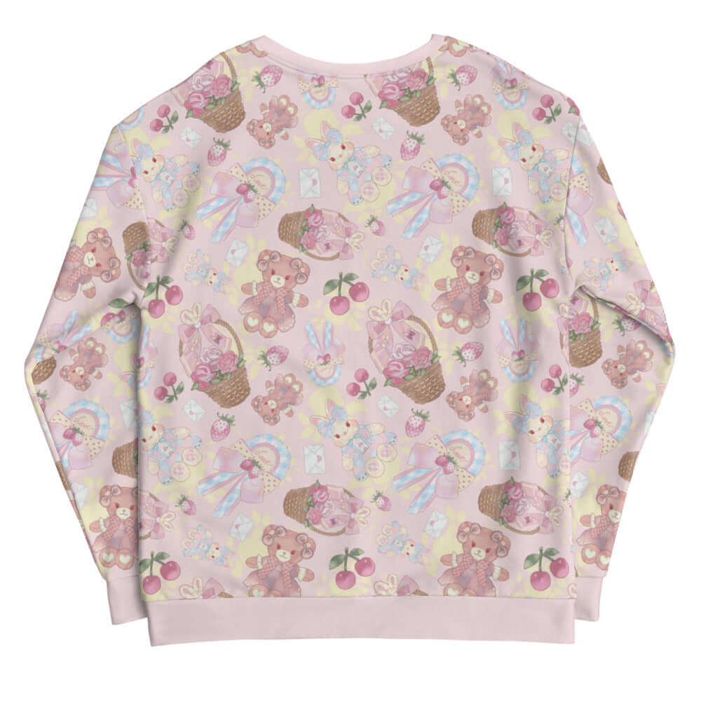 Pastel Sweet Teddy Sweatshirt featuring adorable teddy bear prints, perfect for showcasing your feminine side.