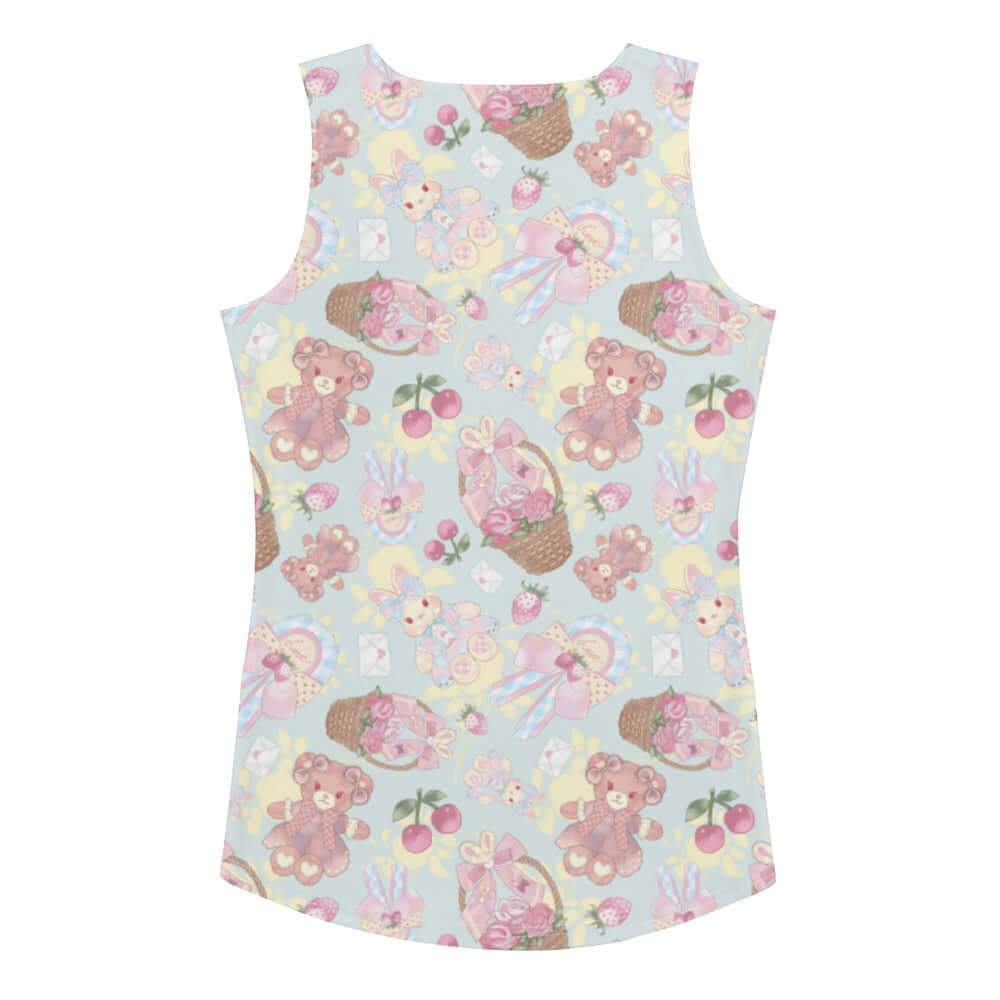 Stylish Sweet Teddy Tank Top featuring a cute bear pattern, perfect for workouts and everyday comfort.