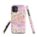 Stylishly protect your phone with the Glitter Gains iPhone® Tough Case featuring a vibrant gym-themed design.
