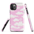 Stylish Cloudy Sky iPhone® Tough Case with durable dual-layer for protection and impact absorption, perfect for year-round use.