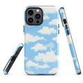 Stylish Cloudy Sky iPhone® Tough Case features dual-layer protection and a chic design for year-round safety.