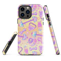 Protect your phone in style with the Glitter Gains iPhone® Tough Case featuring a colorful design and durable construction.